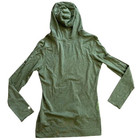 Fila Green Hooded Lightweight Soy Blend Floral Jacket Women’s S Activewear - Picture 2 of 12